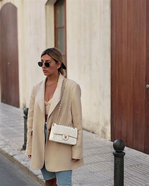 white chanel bag outfit